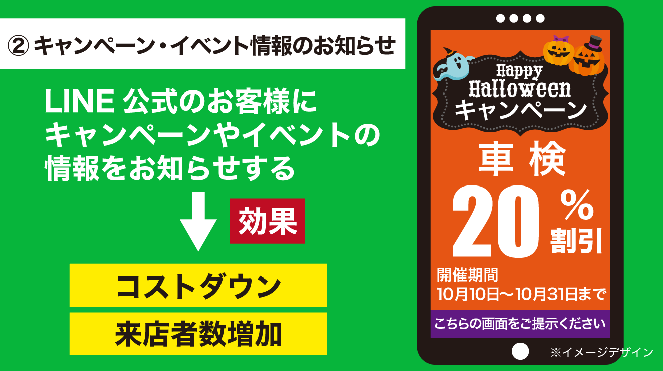 LINE公式活用ガイド_キャンペーン・イベント情報のお知らせ