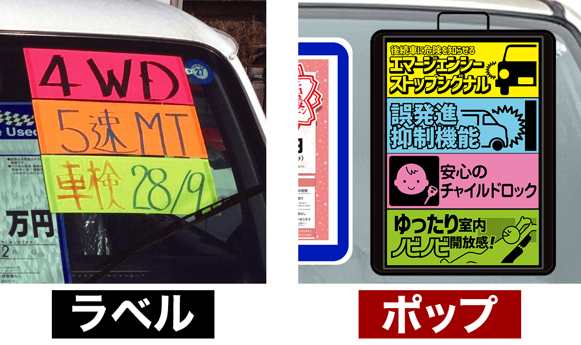 ラベルとポップの違い_ラベルとポップ