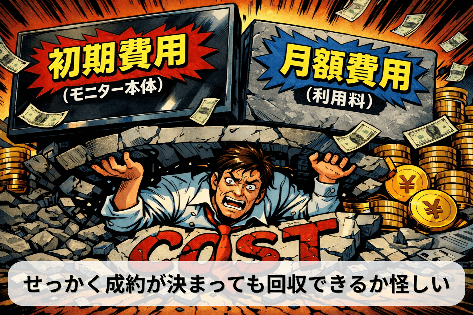 サイネージモニタ―_本格導入にはコストのハードルがある